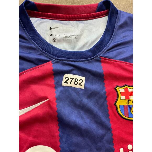 Barcelona‎ Football Club Shirt Soccer FCB L Nike Sport Dri-Fit Spotify LaLiga - Picture 5 of 6